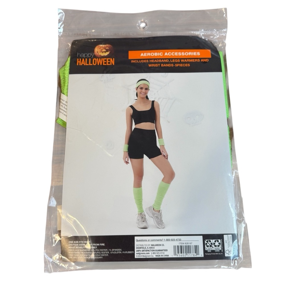 Lime Green Halloween Aerobic Accessories Cosplay Costume Accessories Brand New